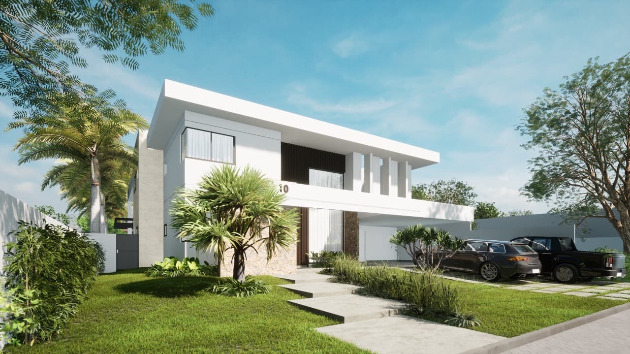 Projeto 3D de residência de alto padrão